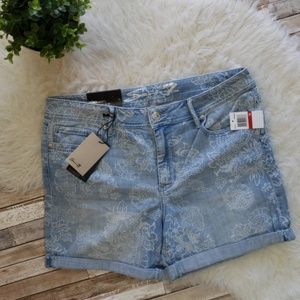 Seven 7 Jean's Floral Print Shorts